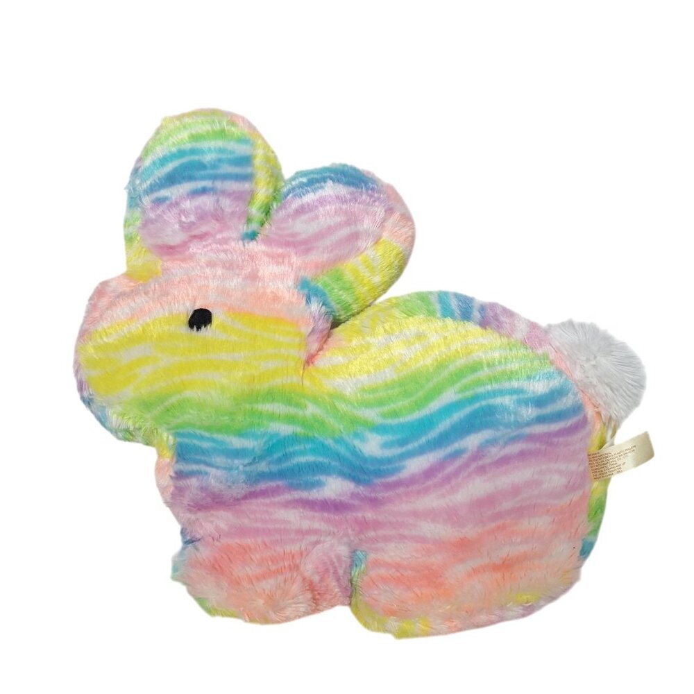 Dan Dee Rainbow Zebra Bunny Rabbit Plush 14 Inch